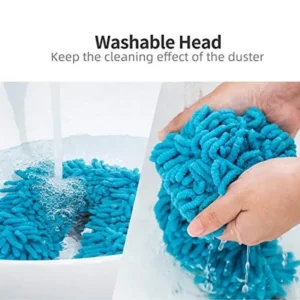 Fan Duster Flexible Micro Fiber Duster With Telescopic Stainless Steel Handle for Fan Cleaning Specially (random color)