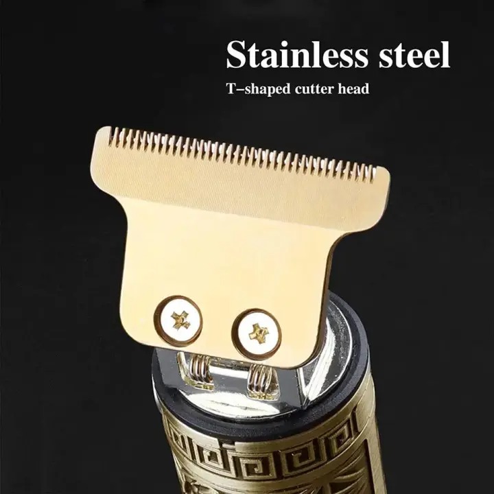 Vintage T9 Professional Hair Trimmer – USB Rechargeable Cordless Clipper for Men (Metal Body) - Image 3