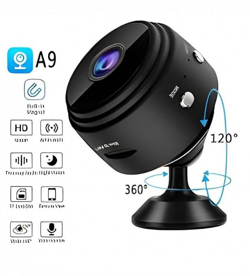 A9 Mini Camera with stand || Wifi Camera Wireless Monitoring HD || New Camera || Mini Wifi Camera || Home Security DVR Sensor Wifi Cameras with V38 APPs - Image 3