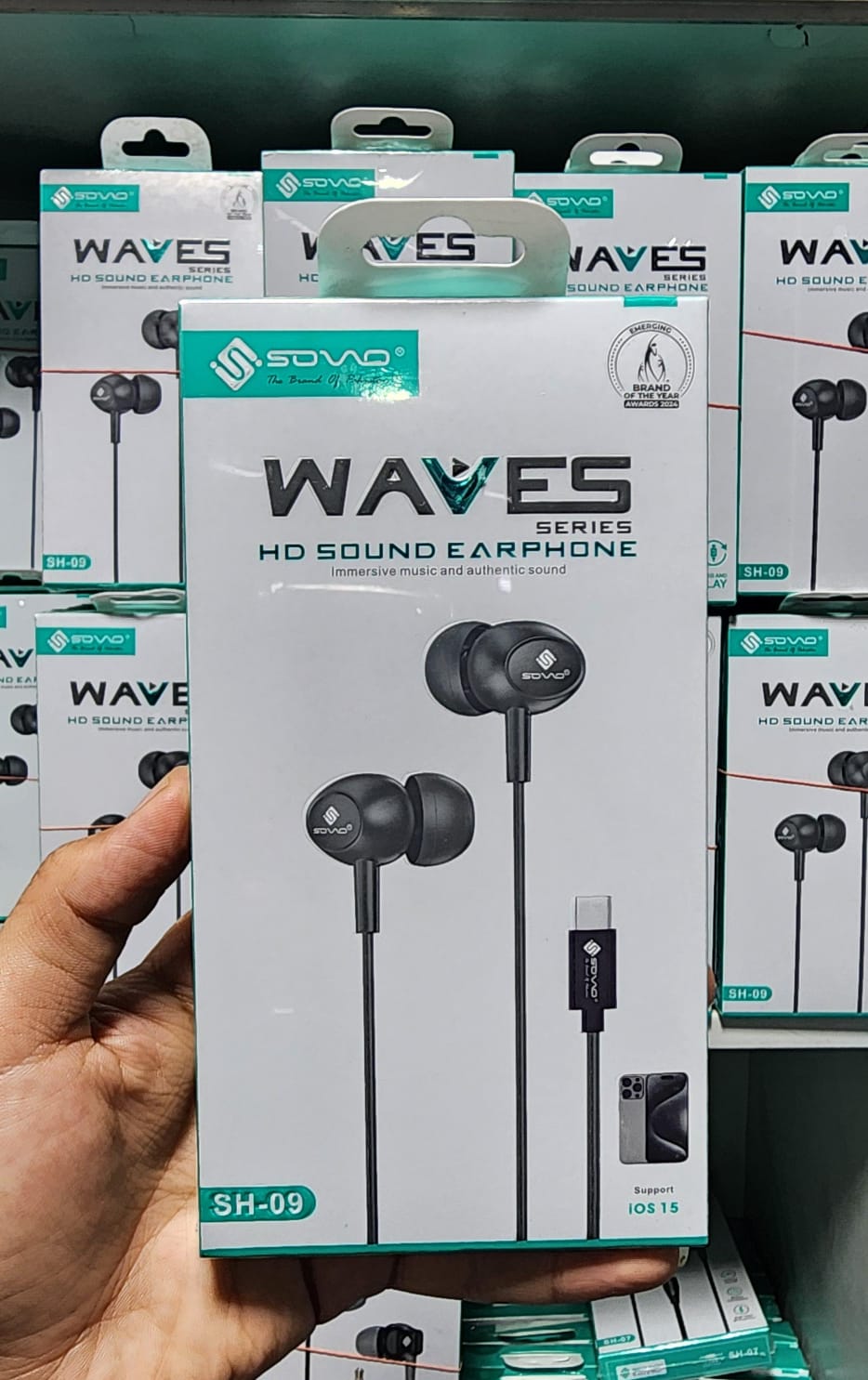 SOVO Waves Series SH-09 HD Sound Type-C Earphones with Heavy Bass and Gaming Support - Image 4