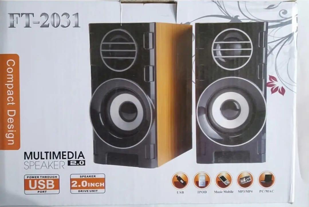 FT-2031 Subwoofer Pairs Speaker Premium Sound USB Powered for Laptop, Mobile & Computer - Set Of 2pc - Image 4