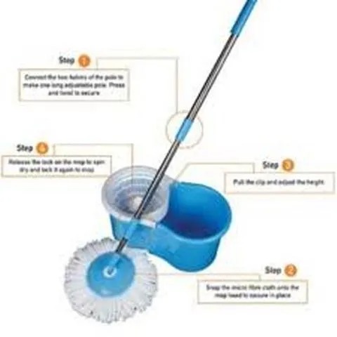 360° Rotating Head Mops with Bucket Mob Deep-cleaning magic mop-microfiber mop - Image 2