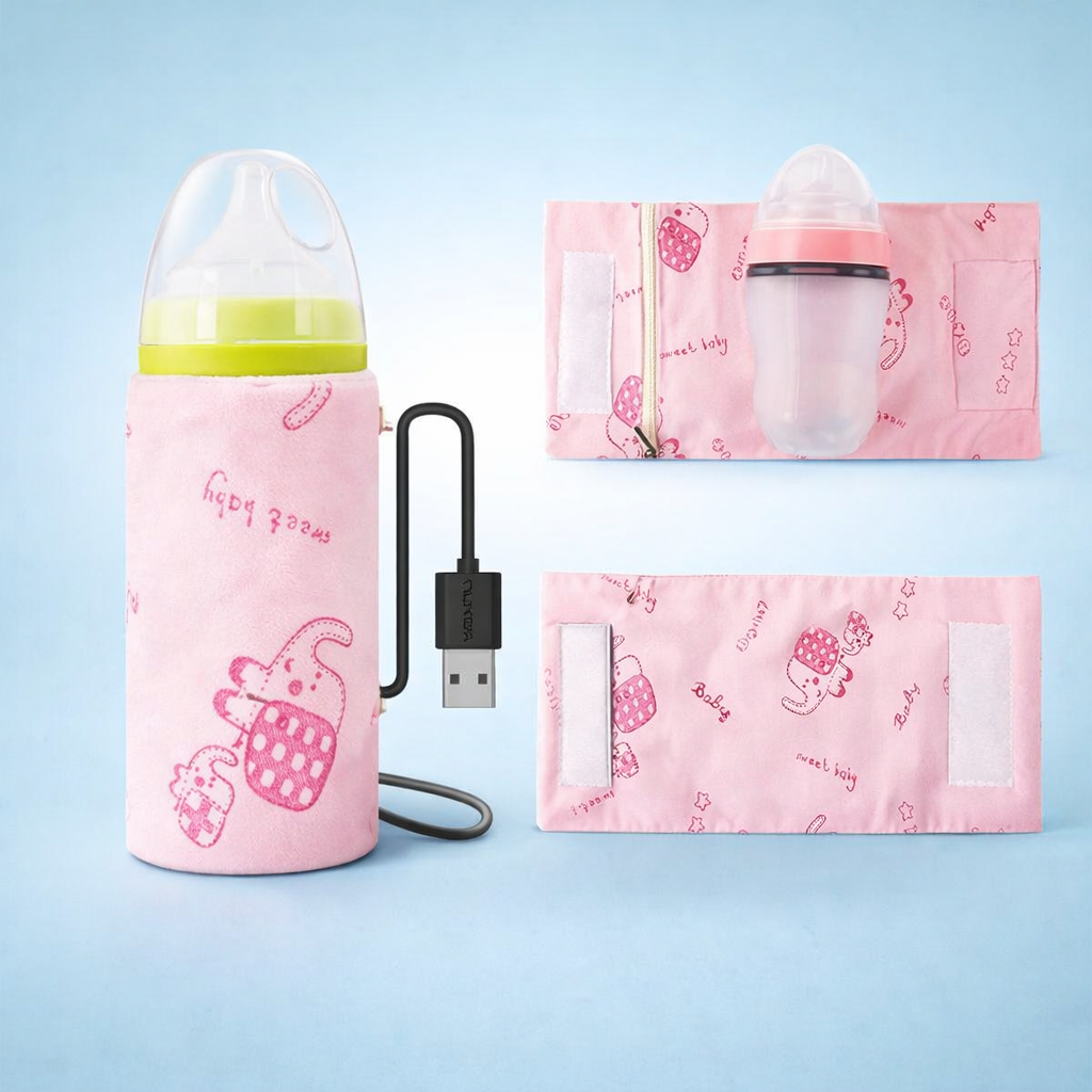 USB Portable Travel Milk Warmer Bag Cycle Constant Temperature Smart Feeding Bottle Heating Cover