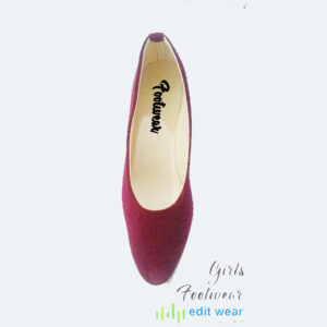 Ladies Velvet Pump Shoes – Comfortable 2 Inch Heel Casual & Party Wear Stylish Coat Pumps for Women