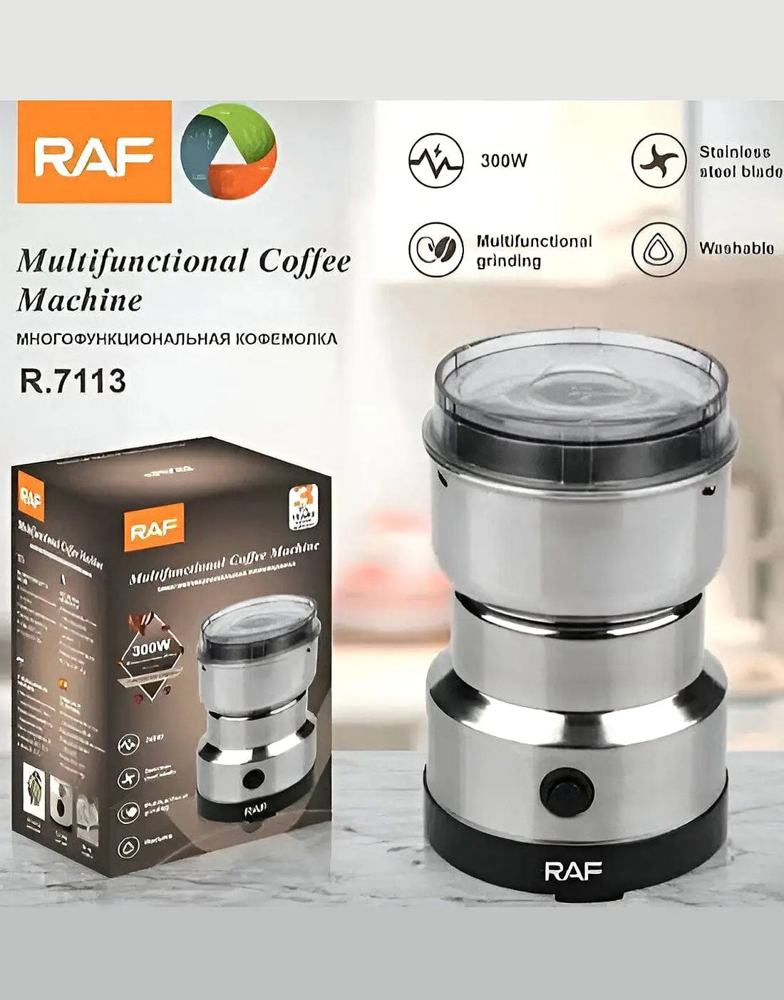 Electric Stainless Steel Coffee & Masala Grinder Machine ��� Multipurpose Spice, Dry Fruit & Herb Grinder - Image 2