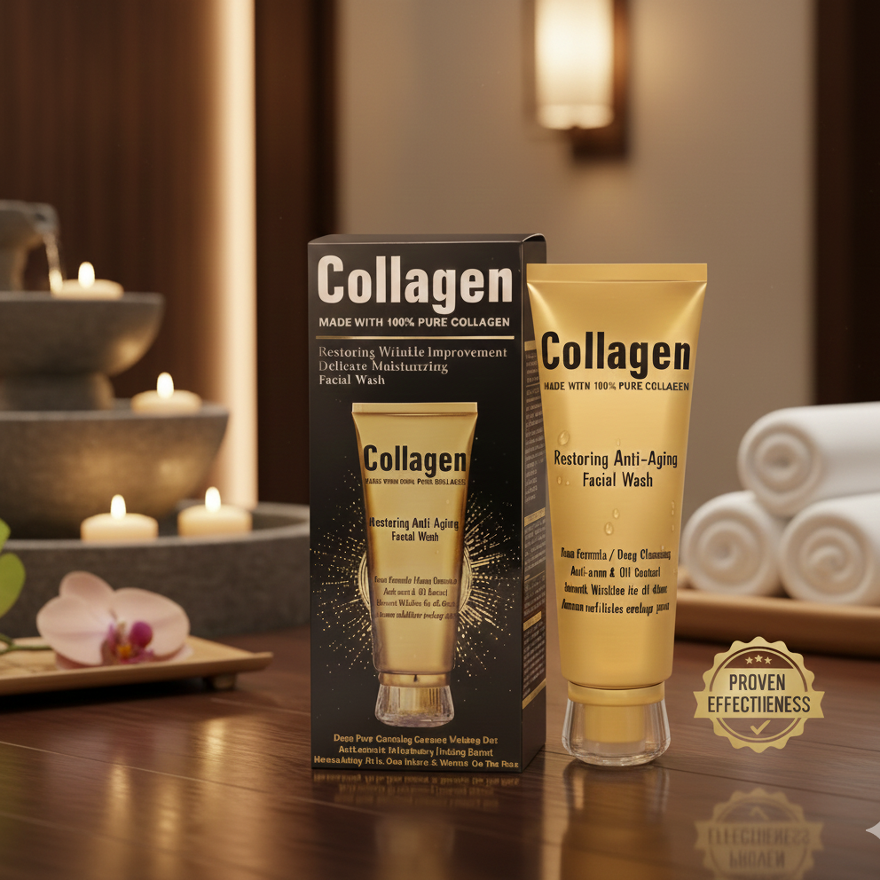Collagen Restoring Anti-Aging Facial Wash - Deep Cleansing, Wrinkle Improvement, Oil Control & Delicate Moisturizing (120ml) - Image 3