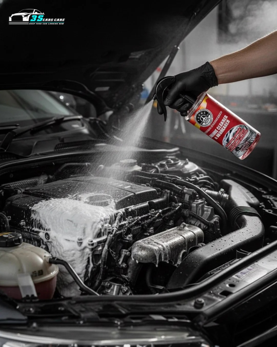 THREE GUYS Engine Cleaner & Degreaser | Foaming Formula | German Engineered Fast-Dry Spray (250ml) - Image 4