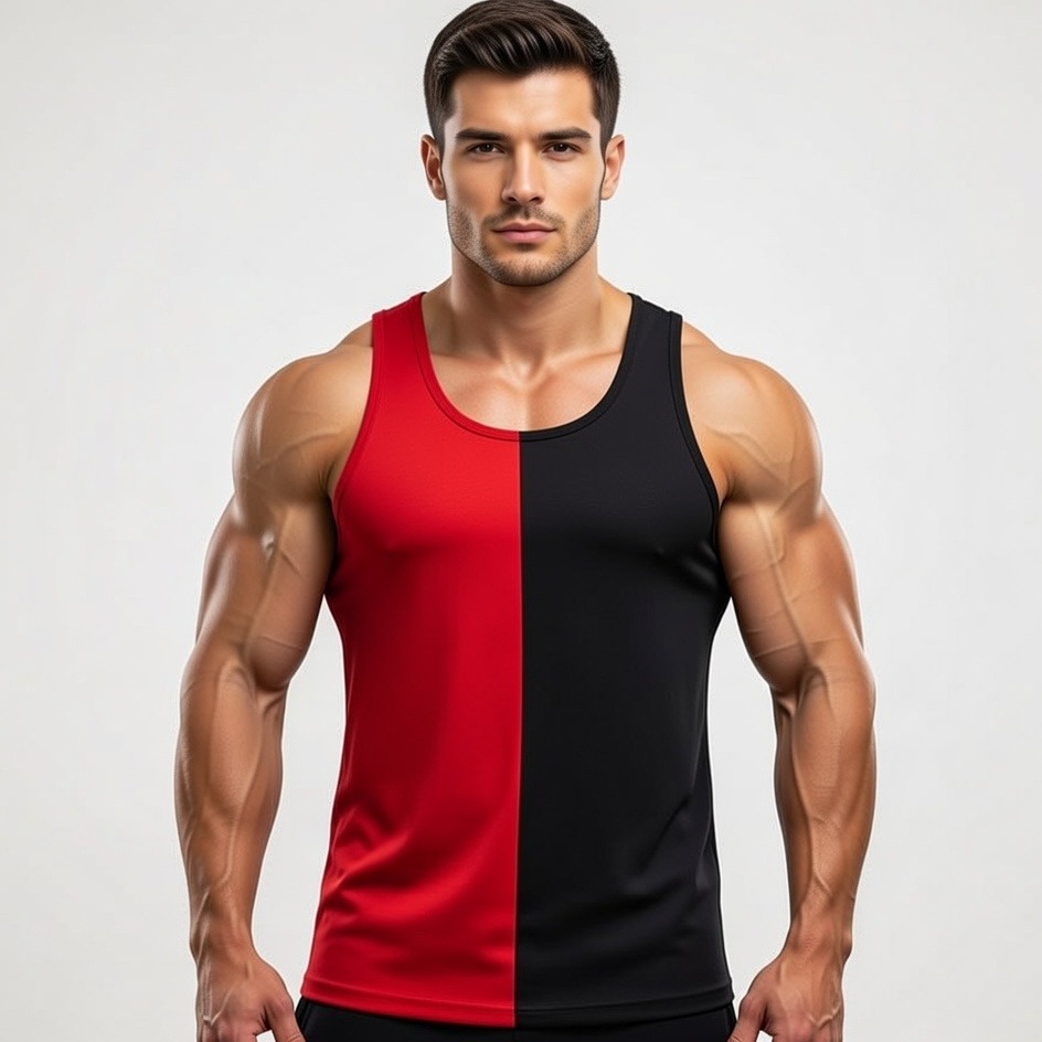 Pack of 2 Men & Boys Summer Gym Tank Top Sando | Dry-Fit Breathable Sleeveless Vest for Gym, Workout, Running & Daily Wear - Image 3
