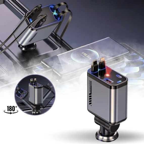 4 In 1 Multi Functional Car Charger Fast Charging With Star Light Providing Durable Quality - Image 2