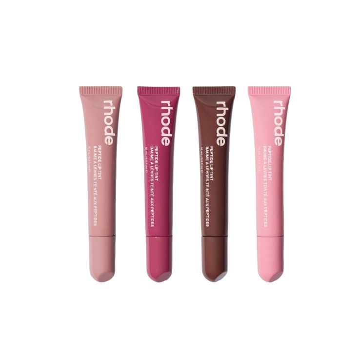 Rhode Peptide Lip Tint Set – Pack of 4 Shades | Hydrating Tinted Lip Balm | Moisturizing Glossy Lip Care Collection