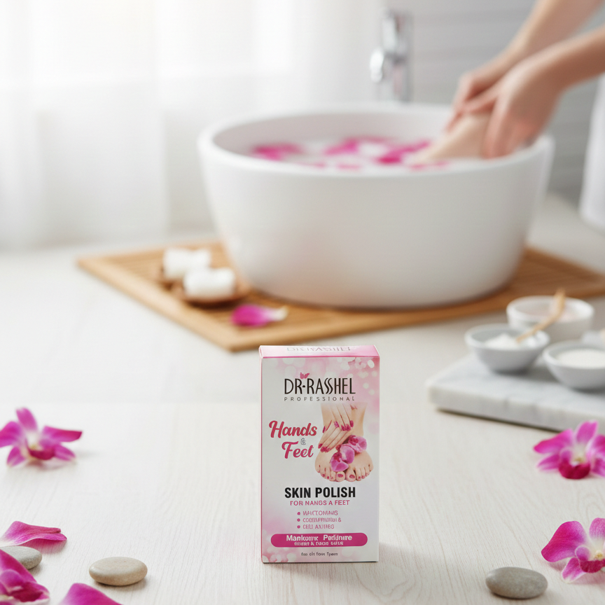 Dr Rashel Hand & Foot Skin Polish | 210g | Powder Formula | Includes Blonder Powder | Smooth & Refreshing Care - Image 4