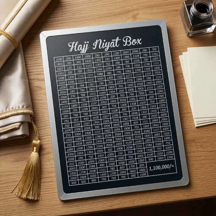 Hajj Niyat Box – Premium Islamic Savings Tracker & Goal-Oriented Money Box - Non-Assembled - Image 4
