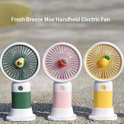 Premium Large Size Portable Handheld Fan – High-Speed USB Rechargeable Cooling Fan with Cute Fruit Design (Random Color & Box) - Image 2