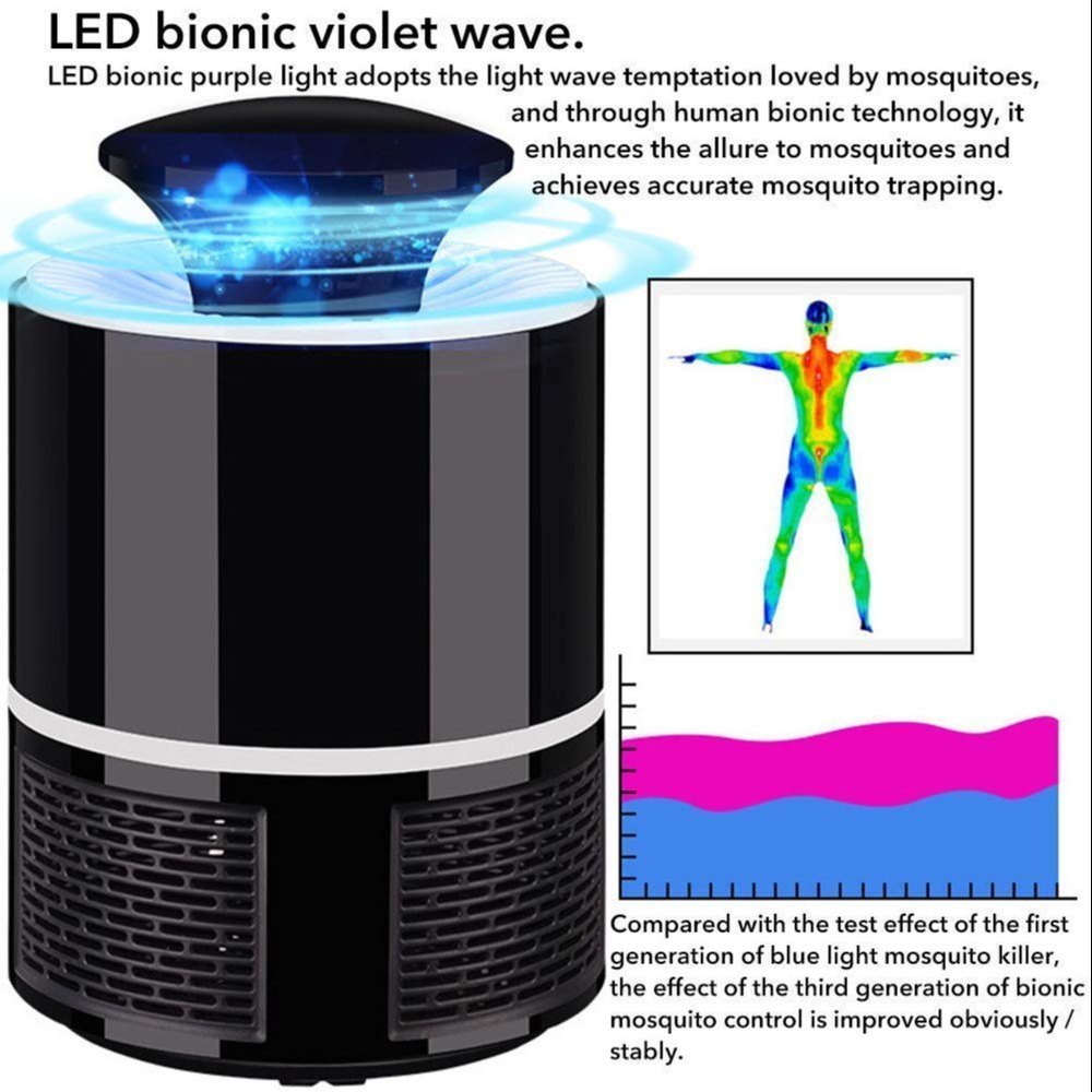 Electric Mosquito Trap Blue Light | Mosquito Killer Lamp large size ( random color) - Image 3