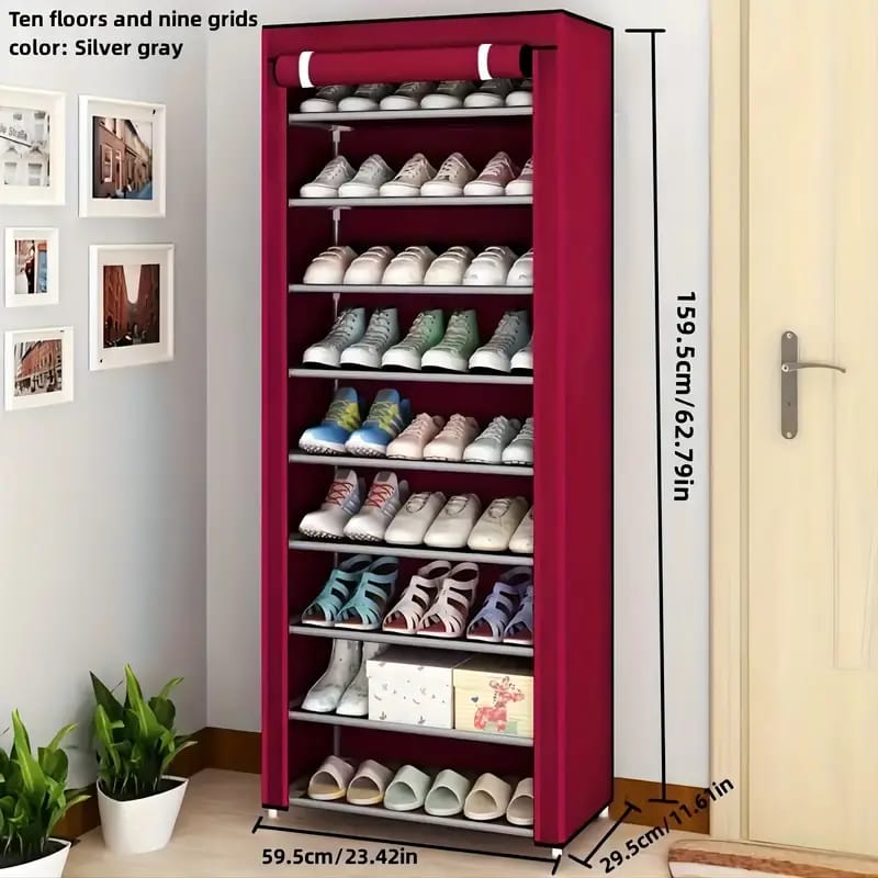 Shoe Rack Organizer Detachable Washable Shoe Rack Multi Layer Non Woven Shoe Cabinet - Image 4