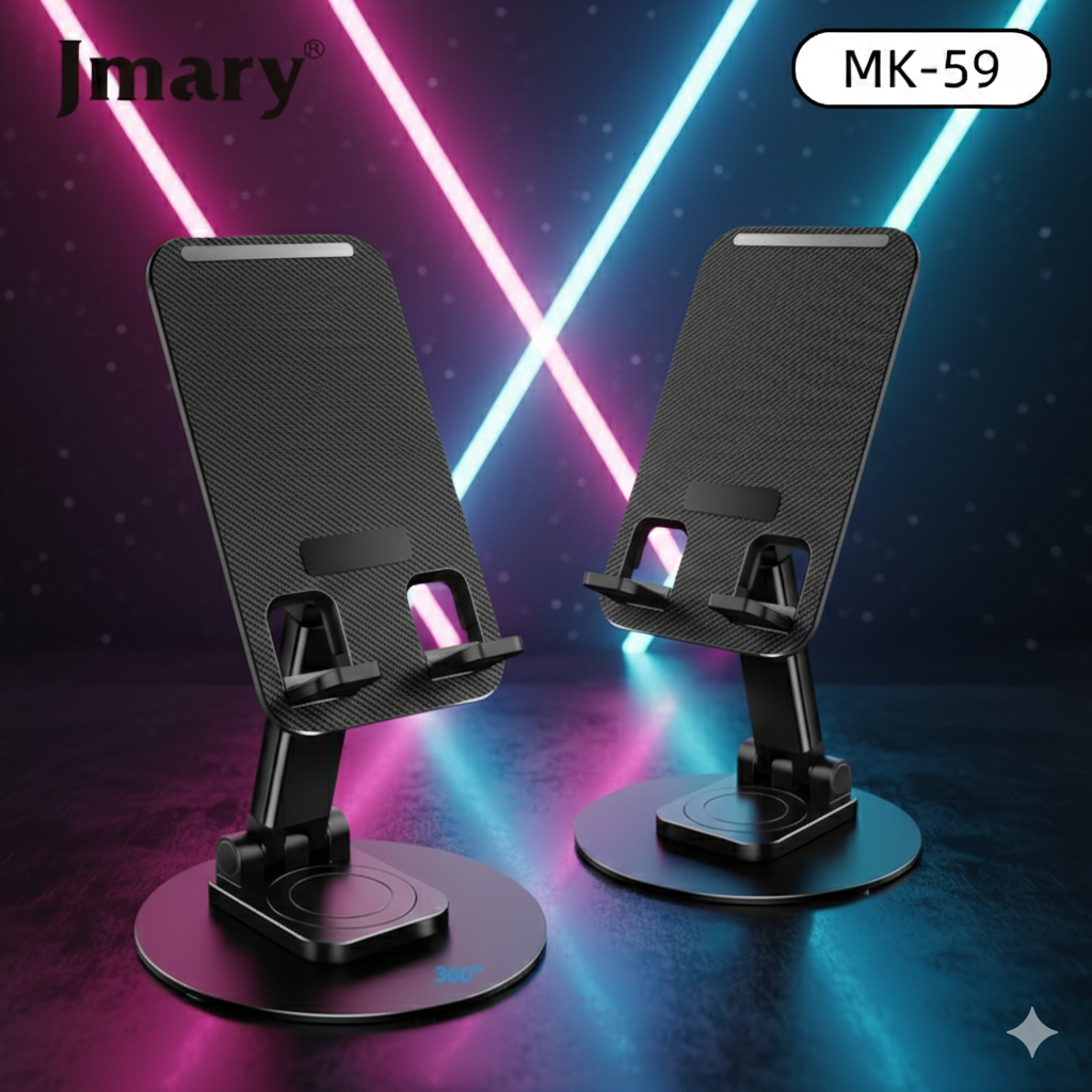 Brand: Jmary Bigest Desktop Mobile Holder With 360 Rotation Material: Stainless Steel - Image 4