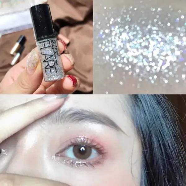 6 PCs set Liquid Glitter Eyeliner, Metallic Shimmer Glitter Eyeshadow, Long Lasting Waterproof Sparkling Eyeliner Eye Shadow - Image 2