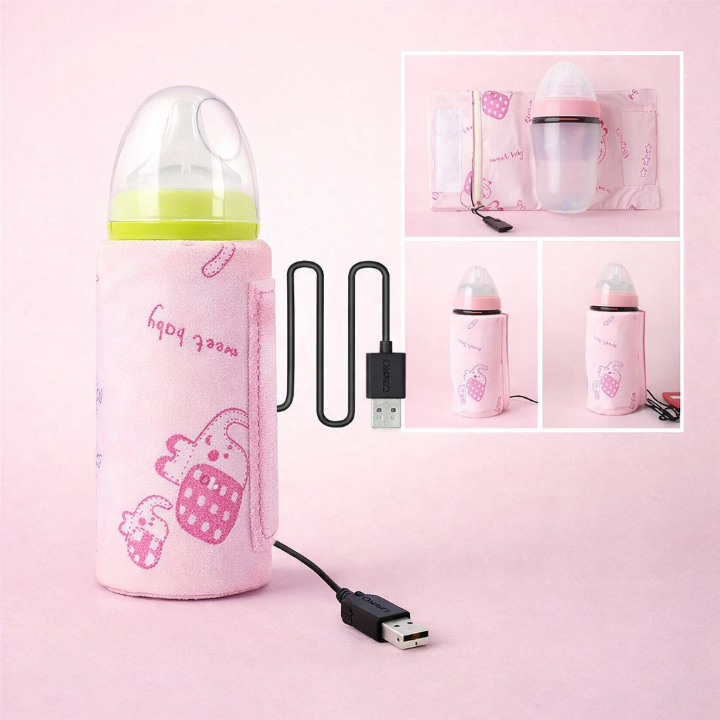 USB Portable Travel Milk Warmer Bag Cycle Constant Temperature Smart Feeding Bottle Heating Cover - Image 2