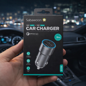Sabawoon 18W Fast Charging Car Adapter – Dual USB Portable Car Charger