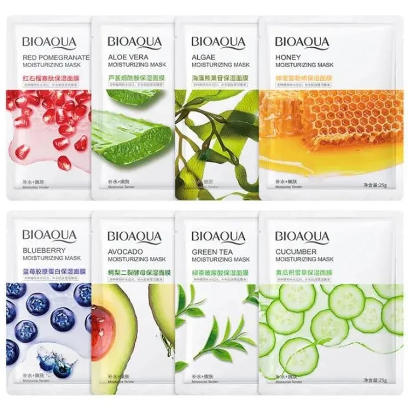 Whitening Face Sheet Mask Set Of 6 Multicolor Hydrating Brightening Skin Care Masks For Radiant Smooth And Glowing Skin | Random Flavor - Image 5