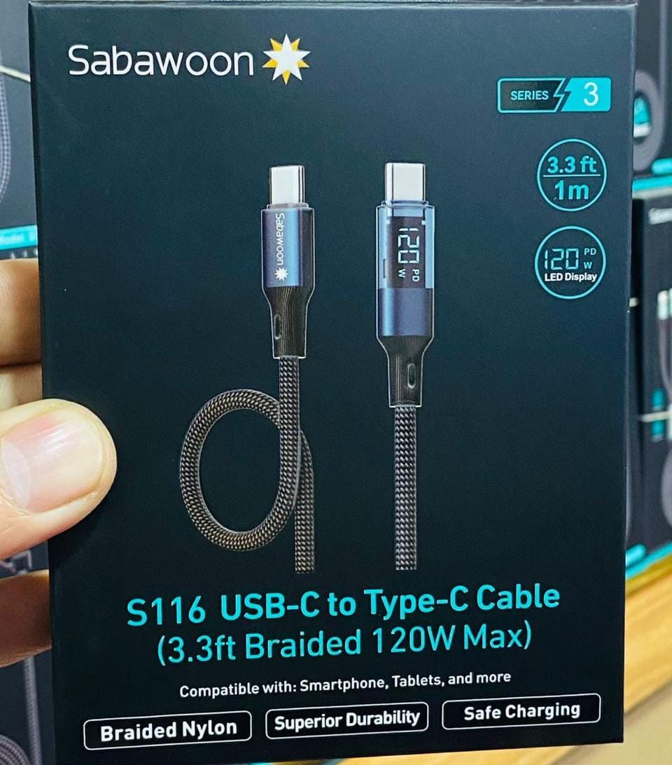 120W Digital Display Fast Charging Cable – Full Original High Speed Braided Charging & Data Cable - Image 4