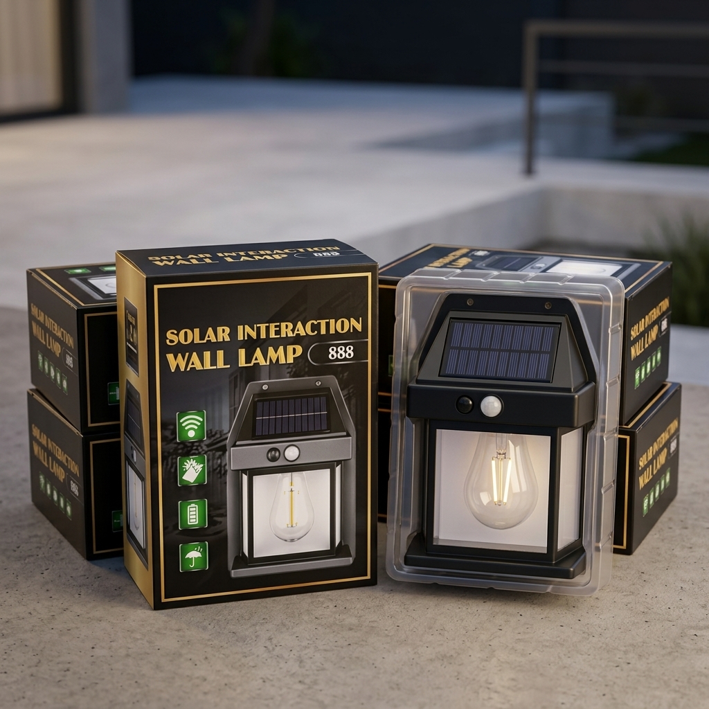 Solar Interaction Wall Lamp | Outdoor Waterproof LED Motion Sensor Solar Light (Model 888) - Image 2