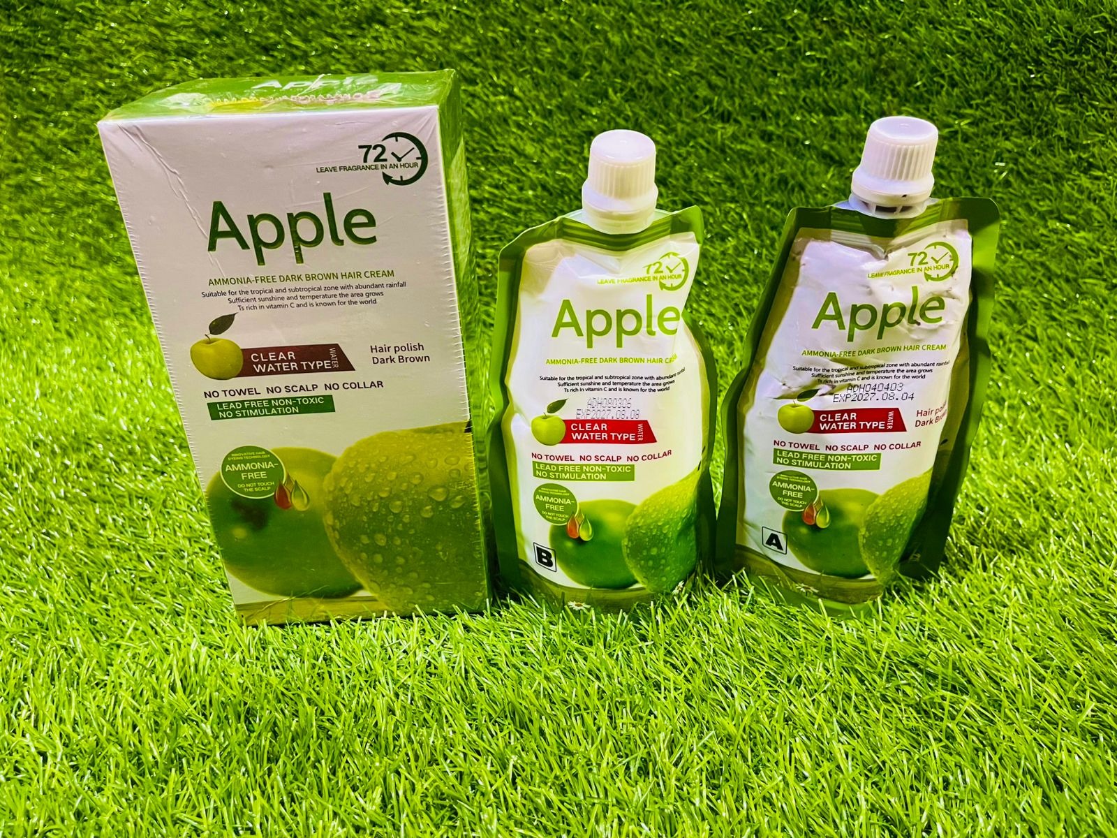 Apple Hair Color 200ml | Long-Lasting Shine And Smooth Finish | Nourishing Hair Dye For Natural, Vibrant, And Lustrous Color (Dark Brown) - Image 2