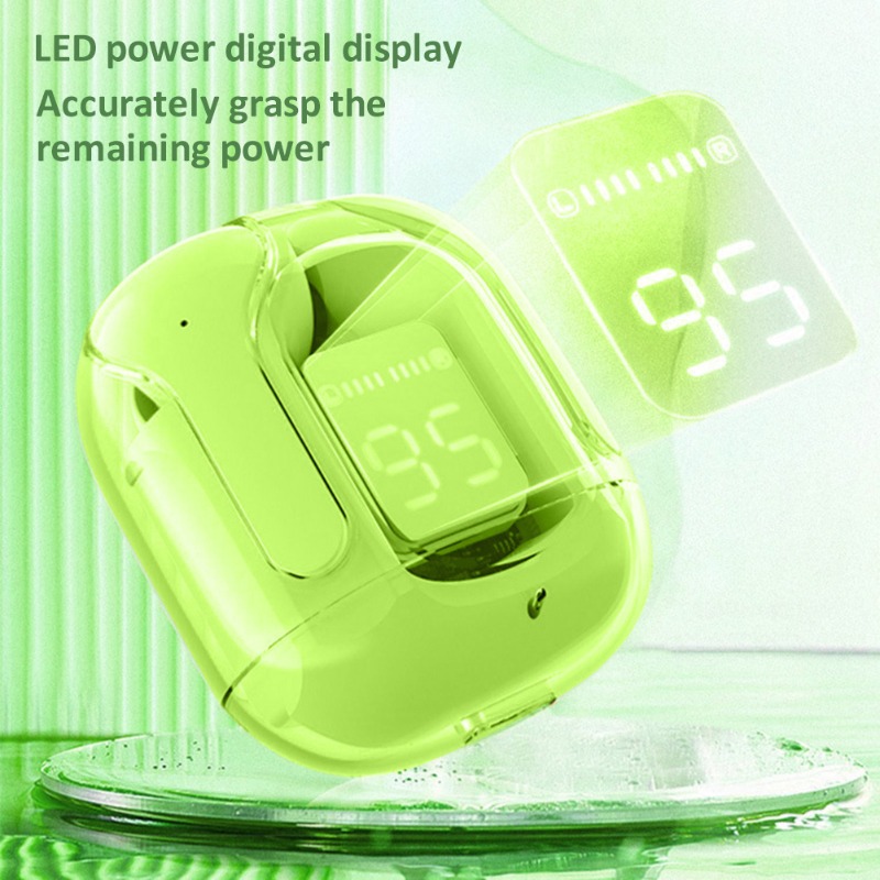 Air31 Wireless Earbuds | Crystal Transparent Bluetooth 5.3 | With Transparent Charging Case - Image 3