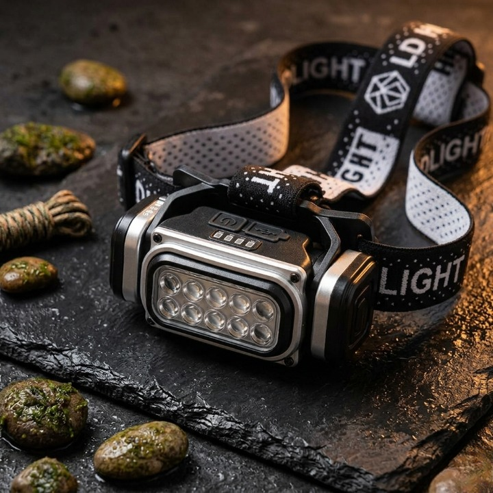 HX-T90 Ultra Bright Rechargeable LED Headlight – Multi-Mode Waterproof Headlamp with Magnetic Function & Type-C Fast Charging - Image 2