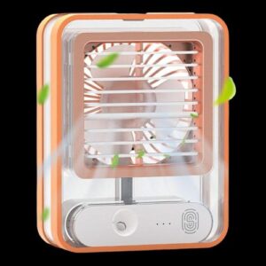 Rechargeable Portable Desktop Air Conditioner USB Mini Air Cooler Fan With Spray Humidifier Purifier | 3 Speed