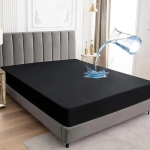 King Size Waterproof Mattress Cover | Breathable, Soft, Noiseless, And Dustproof Protection For Ultimate Bed Comfort And Hygiene (Random Color)