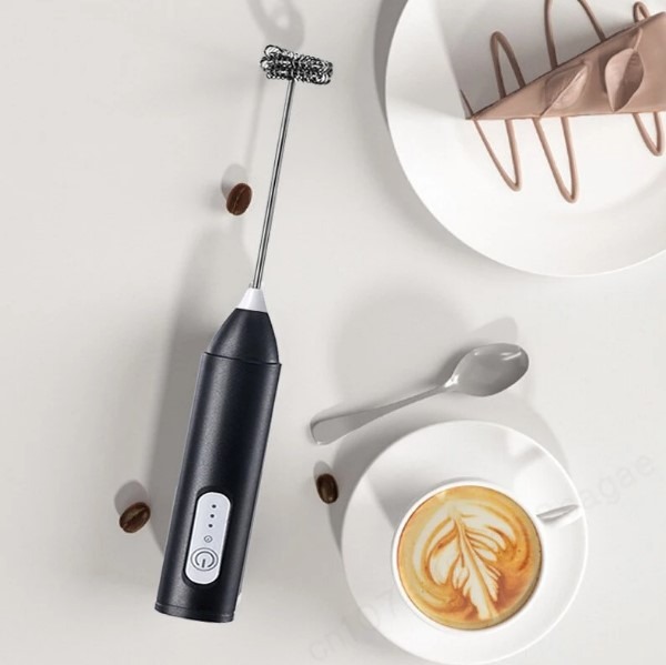 Electric Coffee & Egg Beater | USB Rechargeable | 2βinβ1 Handheld Mixer | Adjustable Speed Frother & Milk Foamer - Image 2