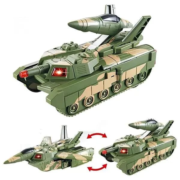 2βinβ1 Military Aircraft & Tank Toy | Transformable Fighter Jet & Tank | Durable & Safe for Kids (random colour) - Image 3