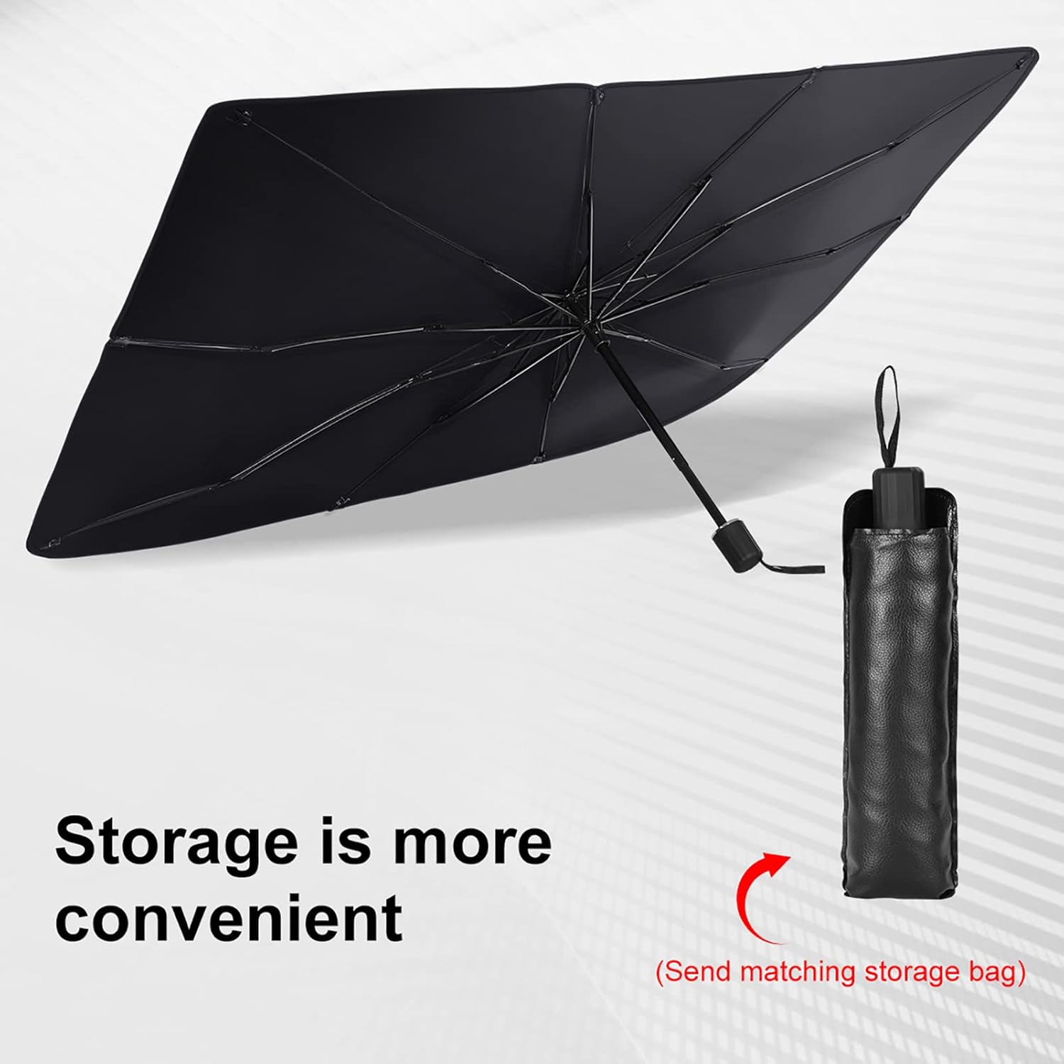 Foldable Car Windshield Umbrellas, Car Windshield Sun Shade Umbrella for Front Windows, Suitable for Windshields of Various Car Models