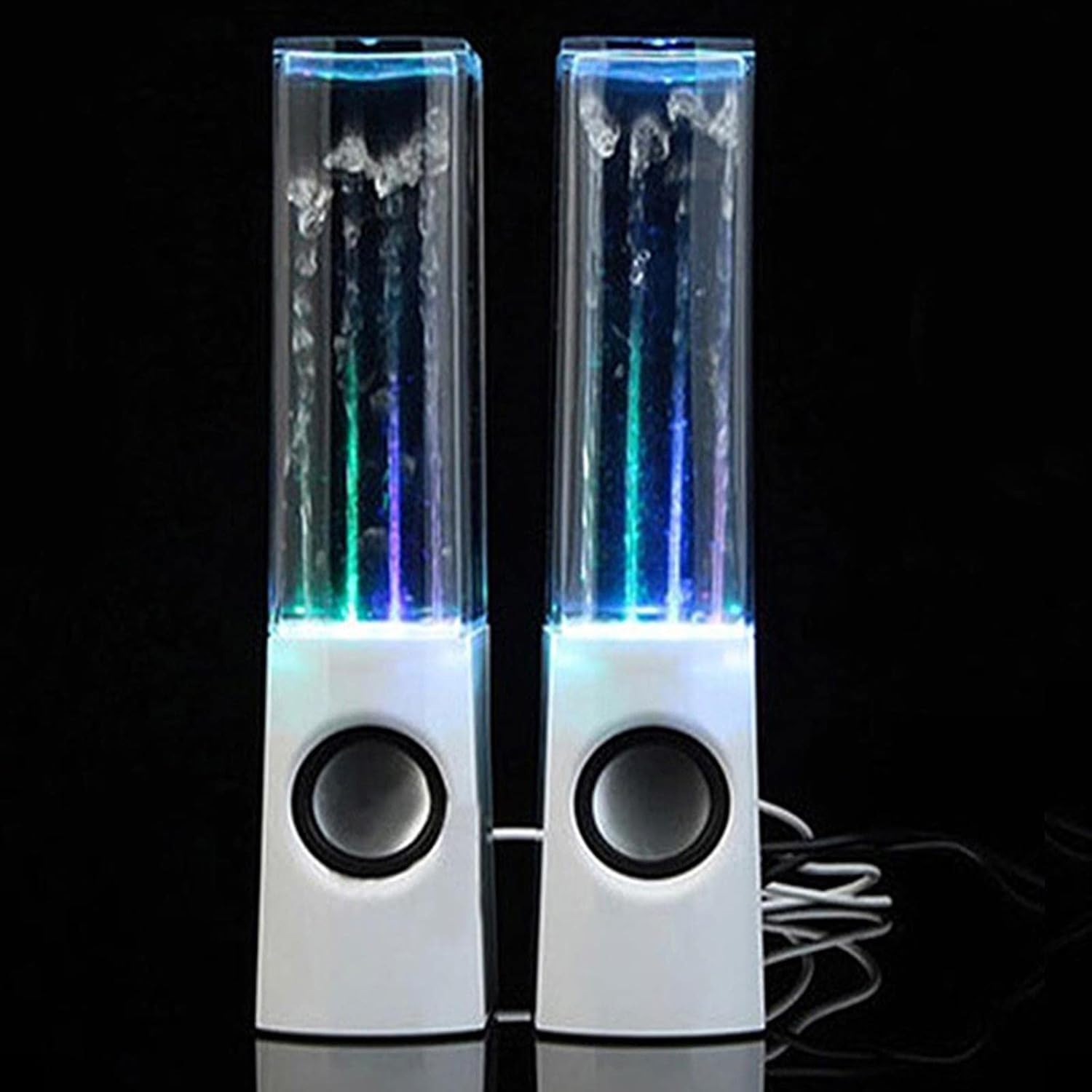 Water Dancing LED Speakers – Colorful Fountain Music Speaker with 3D Sound | USB Powered Portable Desktop Speaker (Random Color) - Image 4