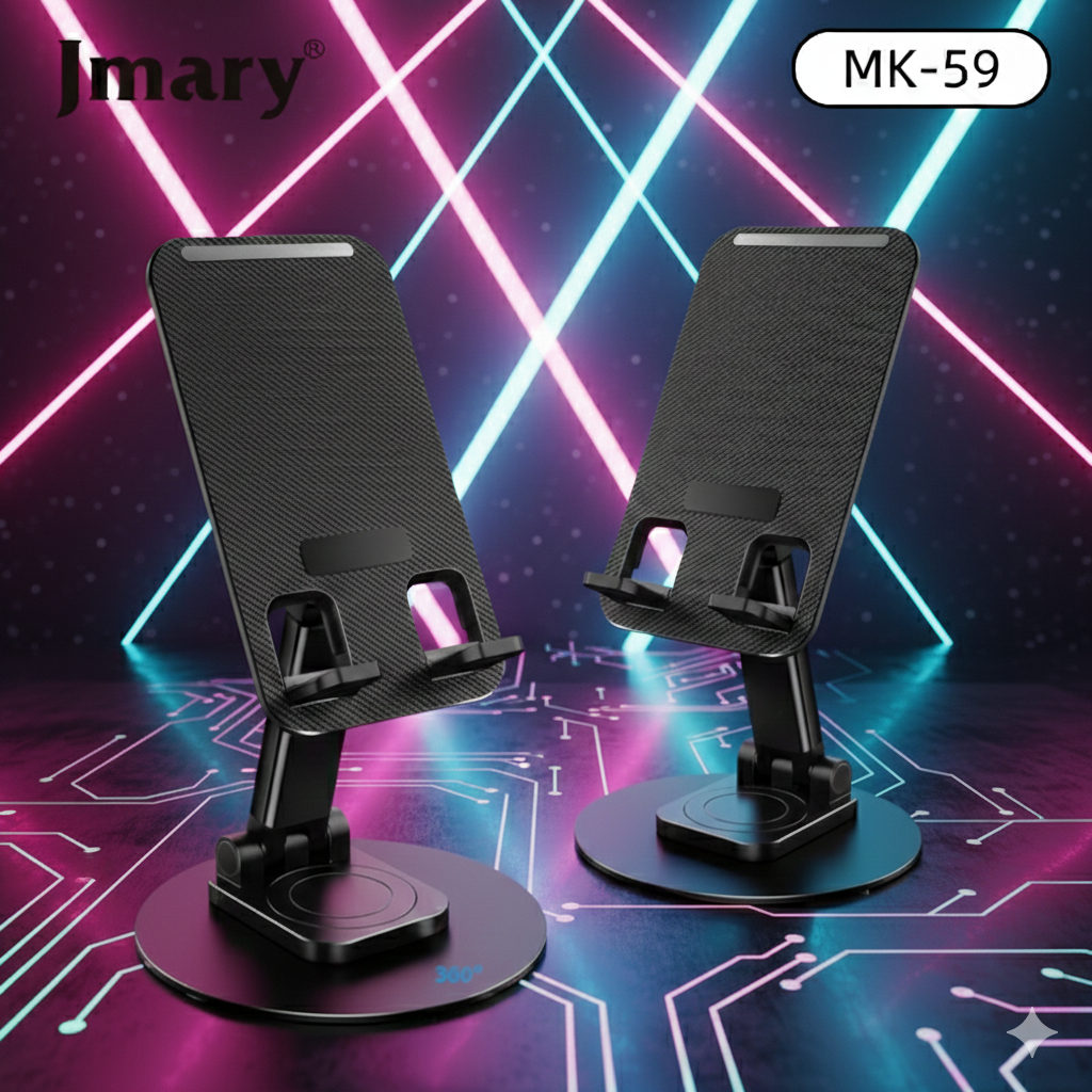 Brand: Jmary Bigest Desktop Mobile Holder With 360 Rotation Material: Stainless Steel - Image 2