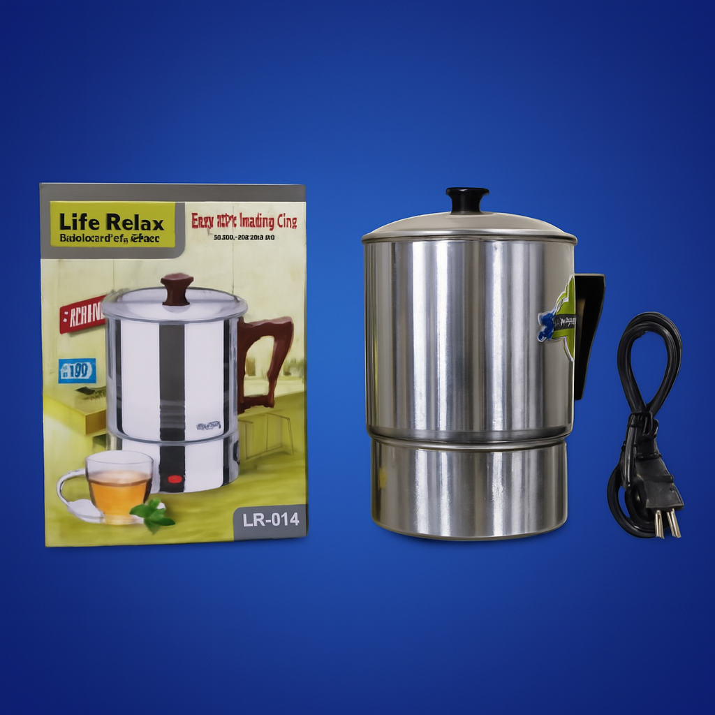 Life Relax Electric Water Kettle 1.0L – Stainless Steel Electric Heating Cup LR-014 | 350W Portable Electric Water Boiler for Tea, Coffee, Milk & Food - Image 4