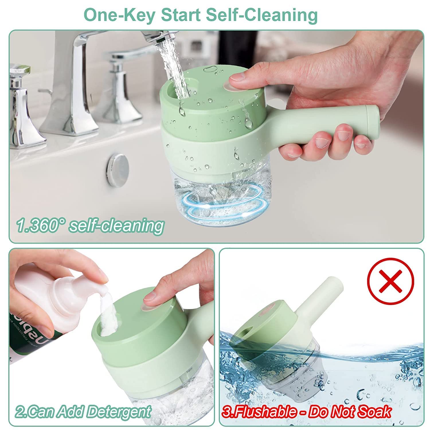 5 in 1 Handheld Hammer Electric Vegetable Cutter Set Mini Wireless Food Choppers Garlic Vegetable Chopper Slicer machine ( Random Color ) - Image 2