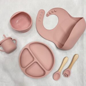 Premium Silicone Baby Feeding Set (6-Piece) – BPA-Free, Suction Base & Ergonomic Design for Self-Feeding