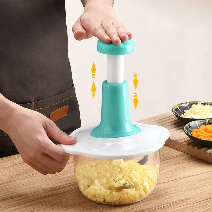 1.5L Push Chopper | Hand Press Manual Push Chopper For Kitchen Use | Food Chopper Multipurpose - Image 2