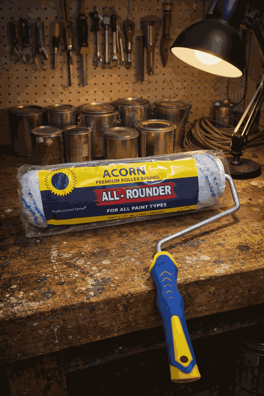 Acorn Premium All-Rounder 9-Inch Paint Roller – Professional Series Multi-Purpose Painting Tool with Ergonomic Grip – High-Quality Roller for All Paint Types - Image 2
