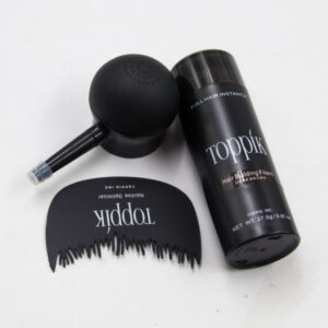 Toppik Hair Fiber Pack of 3 Set | Hair Fiber 27.5g + Applicator Pump + Comb Black