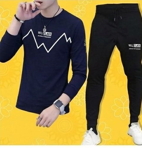 Printed T-Shirt and Trouser Summer Track Suit for Men & Boys – Comfortable Casual Two-Piece Outfit, Soft Breathable Fabric
