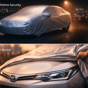 Toyota Corolla (2006–2023) Silver Parachute Car Top Cover – Waterproof, Dustproof, Heat Resistant Full Body Protection