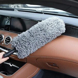 Premium Microfiber Car Duster Kit with Telescopic Handle – Scratch-Free Interior & Exterior Cleaning Brush for Cars, SUVs, Trucks & Home Use