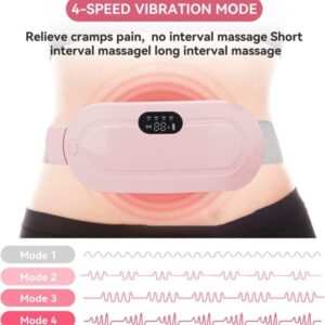 Heating Pad Women Period Pain Cramp Relief Belt | Portable Electric Menstrual Heating Pad With 3 Heat Levels & 4 Massage Modes For Belly And Waist Pain Relief