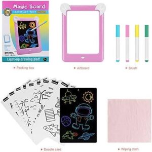 Kids Magic Glow Pad: 3D Light-Up Drawing Board for Creative Play and Learning