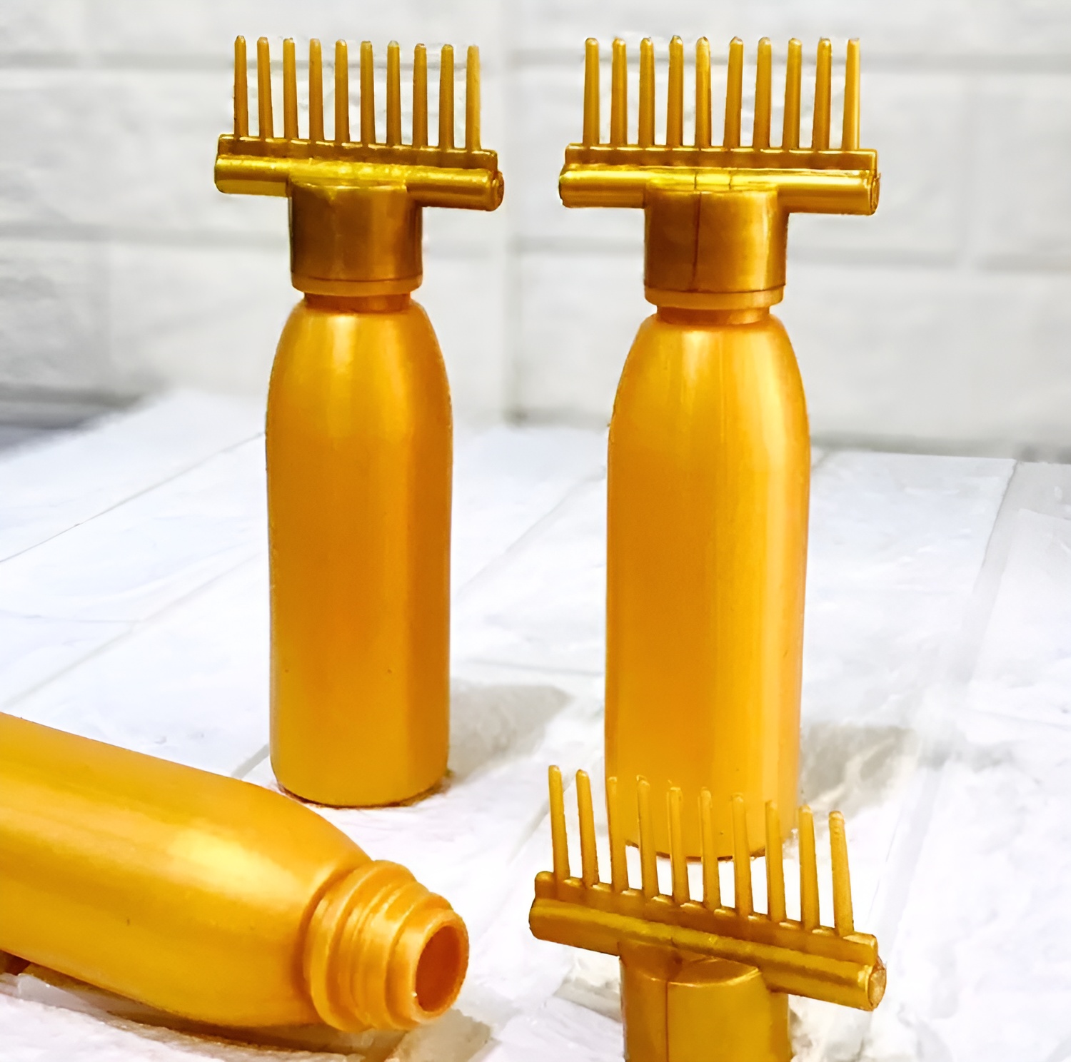 (Pack of 20) Hair dye bottle | Hair Oil Applicator Bottle, Root oiling Comb bottle for Hair Coloring, Shampoo, Oiling, Dye, and Scalp Treatment for home & commercial ( Empty Bottle) - Image 4