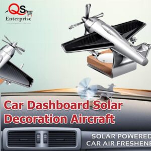 Solar Aeroplane Car Perfume Diffuser – Silver Aircraft Air Freshener for Car Dashboard