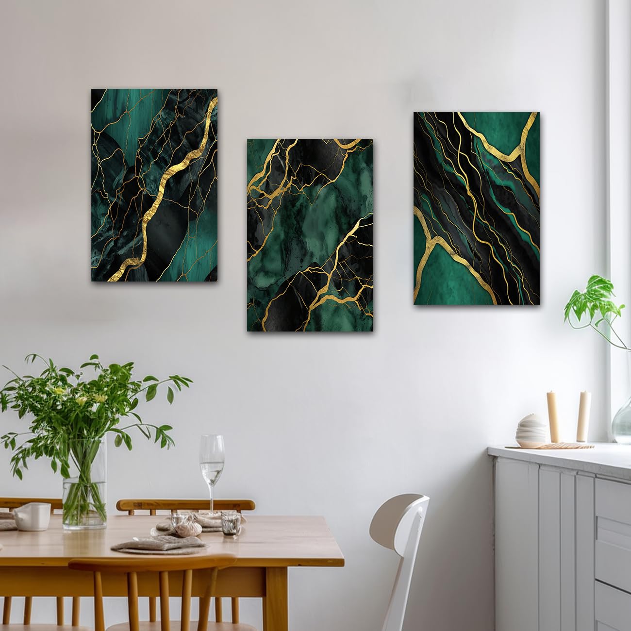 3 Pc Marble Design Phototiles Wall Art Set | Elegant Self‑Adhesive | Premium Smooth Finish | Size 8x11 - Image 3
